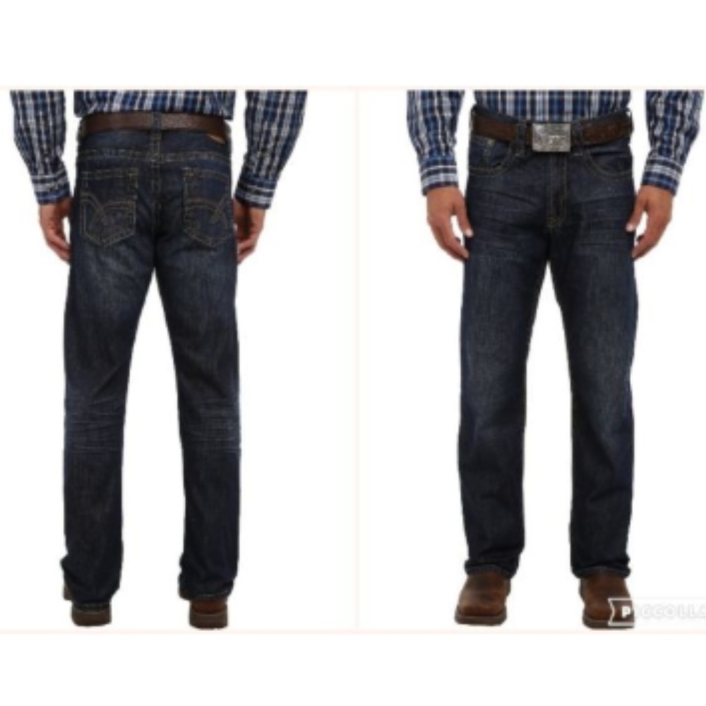 Stetson Jeans Size 29x40 1312 Relaxed Bootleg Cowboy Western Relaxed Fit New